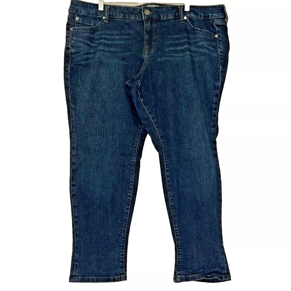 Torrid Cropped Mid Rise Jeans plus size 20X Dark Wash